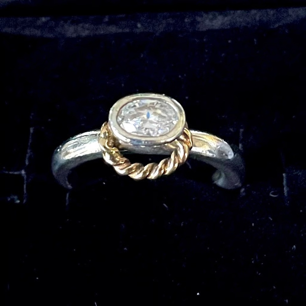 Pandora Gold and Silver Twisted Ring